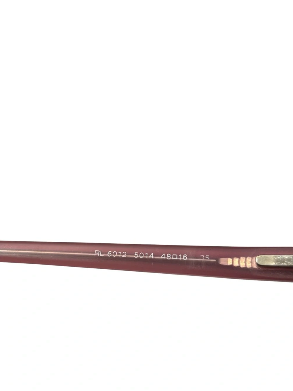 Vintage Y2K Ralph Lauren Italy RL 6012 5014 48-16-135 Pink Eye Glasses Frames
